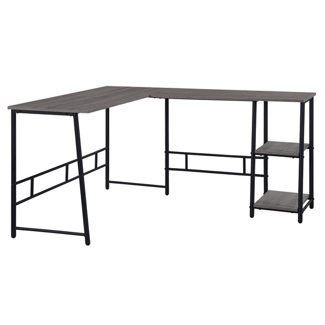 Frame Works "L" Desk in Truffle Gray Finish