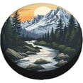 thumbnail image 3 of Spare Tire Cover Mountains Nature Sunset Scenery Wheel Covers Weatherproof Universal Wheel Protectors for Rv SUV Camper Travel Trailer, 3 of 10