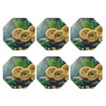 thumbnail image 2 of Pofeuu Fresh Passion Fruit Still Life Print Leather Coasters Set of 6, Round Cups Mugs Mat Pad for Home Kitchen Heat Resistant Drink Coasters,Octagon, 2 of 7