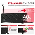 thumbnail image 2 of Sunula 330LBS Collapsible Foldable Wagon with Extended Tailgate 43"L Extra Long Folding Beach Wagon Heavy Duty Lightweight Cart with Wheel, Brakes, 2 Cup Holder for Grocery, Camp, Shop, Garden. Black, 2 of 7
