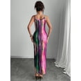 thumbnail image 2 of Women's Sleeveless Floral Print Maxi Dress,Bodycon with V-Neck, backless dress Casual Wear Spaghetti Strap Womenswear dress, 2 of 6