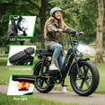 thumbnail image 4 of Electric Bike for Women, 750W Peak 1500W Motor, 20"x4" Fat Tire, E Mountain Bike, 48V/15AH UL2849, Hydraulic Disc Brakes, for 15-55 Years, APP Control, 4 of 7