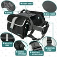 thumbnail image 2 of PetAmi Dog Backpack Saddle Bag for Medium Large Dogs, Dog Saddlebag for Dogs to Wear, Harness Saddlebag for Hiking with Reflective Safety Side Pockets, Vest Dog Pack for Camping Travel (Black, Medium), 2 of 7
