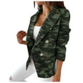 thumbnail image 1 of Vedolay Women's Tops Suit Jackets for Women Casual Work Blazers Open Front Long Sleeve Fashion Slim Fit with Pockets,Camouflage L, 1 of 5