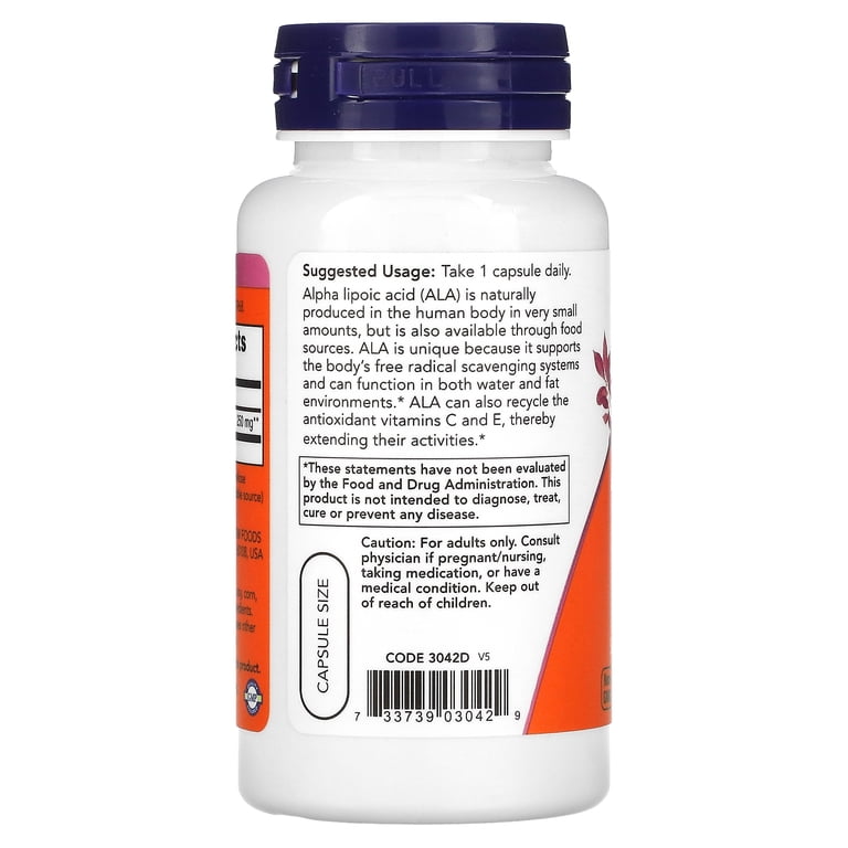 alpha lipoic acid contains glutathione NOW 250mg, Antioxidant Capsules for Supportive Wellness Below are my top tips