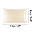 thumbnail image 6 of PiccoCasa Silky Satin Pillowcases 6 Pack Pillow Case Covers with Zipper, King Pearl White, 6 of 8