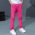 thumbnail image 2 of Fancifize Boys Summer Casual Long Pants Loose Fit High Waist Straight Leg Pants Preppy Look Trousers 3-14 Years, 2 of 6
