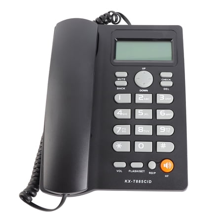 Corded Landline Phone with Caller ID Hands Free Desktop Telephone for Home Office Black 8.27x7.87 in / 21x20 cm