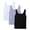 Black2, variant on 3 Pack Men's Solid Color Plus Size Ice Silk Seamless Sleeveless Muscle Tank Top, U Neck Slim Fit Undershirt for Summer Sports or Layering, Breathable and Stretchy Black6 XL