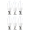 thumbnail image 1 of Ensemble de 6 Petites Ampoules Led en Forme de Flamme Base à Vis Edison E14 5w (Équivalent 40w) Blanc Chaud Intensité Non Dimmable, 1 of 4