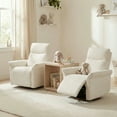 thumbnail image 2 of Spruce & Spring Triple Motor Power Swivel Recliner for Mothers, Cream-Chenille, 2 of 21
