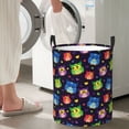 thumbnail image 5 of Sikiie Owls And Hearts Print Round Dirty Clothes Basket, Waterproof Standing Foldable Storage Basket, for Laundry Room, Bedroom, Bathroom Storage-Medium, 5 of 6