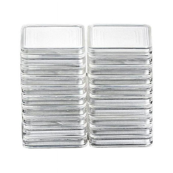 100pcs Sturdy Square Coin Display Inserts for 17mm to 30mm Coin Storage