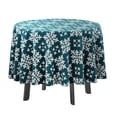 thumbnail image 1 of Vargottam Indoor/OutdoorRoundTablecloth 58 InchRoundTablecloth Waterproof PatioTableCloths- Spring/SummerTableCovers for Backyard CircularTable/BBQs/Picnic -Teal Green, 1 of 8