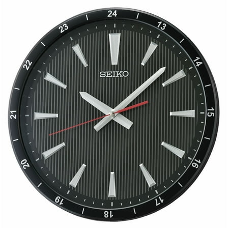 Seiko QXA802KLH Heritage Design Clock, Black