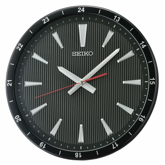 Seiko QXA802KLH Heritage Design Clock, Black