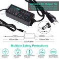 thumbnail image 4 of Fuente de alimentación Wefomey Universal Adaptador AC/DC de 3 V ~ 24 V, 3 A, 72 W, 4 of 7