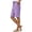 Purple, variant on NinXxx Women's Knee Length Sweat Shorts Cozy Loose Drawstring Waist Running Short Pants Green S