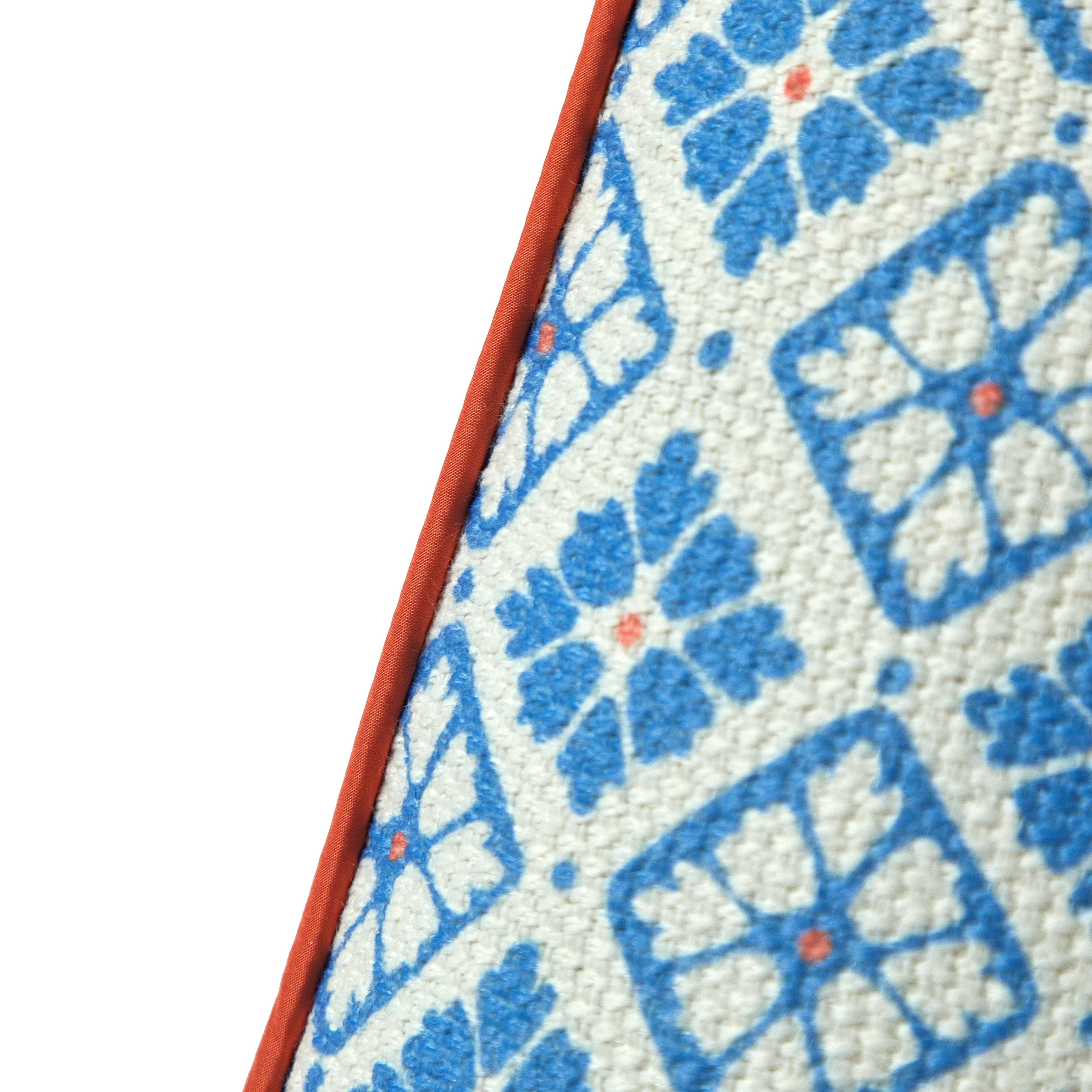 Mainstays by Becky G. & Alejandra Decorative Pillow, Blue Eyes Tile Medallion, 18" x 18"
