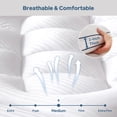 thumbnail image 6 of BEDLORE Queen Mattress Topper for Back Pain Relief, Plush Pillow Top Mattress Pad with 6-18 inch Deep Pockets, Soft Machine-Washable Cover（White）, 6 of 10