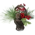 thumbnail image 3 of Northlight 15" Eucalyptus Pine and Berry Artificial Christmas Grapevine Basket, 3 of 5