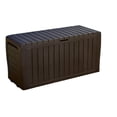 thumbnail image 1 of Caja de almacenamiento exterior Keter Marvel Plus de 71 galones, color marrón, 1 of 8