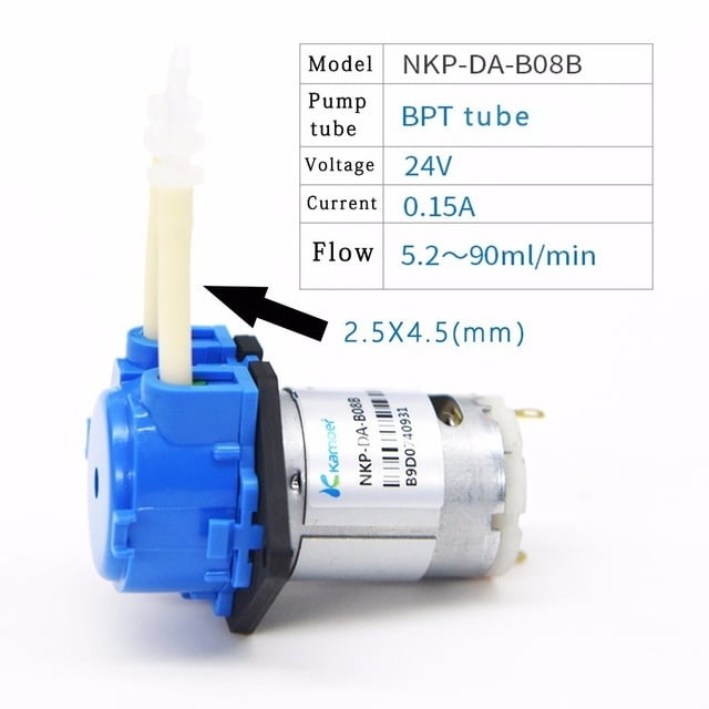 Kamoer DC 12V 24V Dosing Pump Peristaltic Pumps Dosing Head With Connector Arduino Aquarium Lab Analytic Diy Liquids Motor Tool
