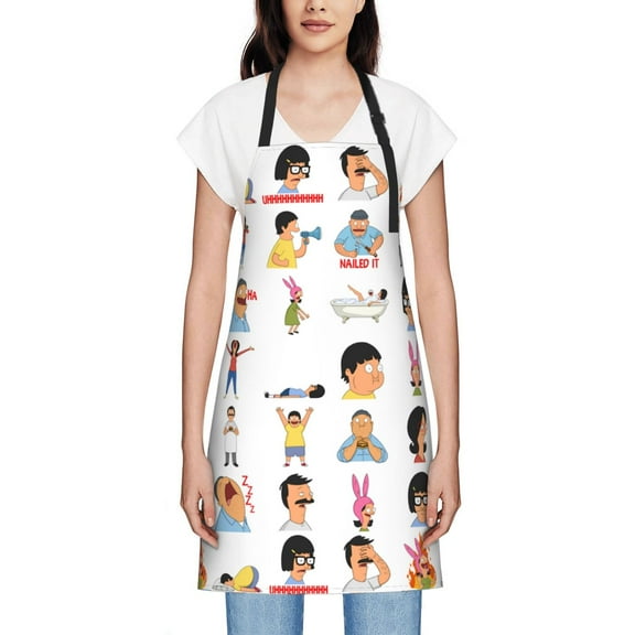 Bob's Burgers Waterproof Apron For Women Kitchen Cooking Apron Funny Chef Apron Bib Apron For Cooking Baking Gardening