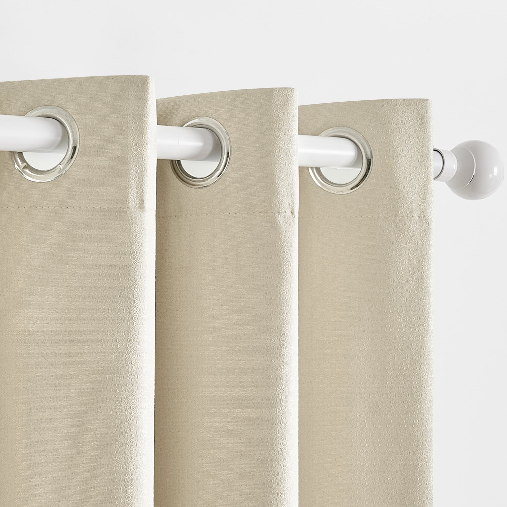 ZOPZO 100% Blackout Curtains Thermal Insulated, Beige, 42W x 63L Inch, Grommet Drapes Noise Reducing for Bedroom Living Room, 2 Panels