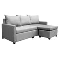 thumbnail image 4 of Sala Esquinera Modular El Bazar Store Vancouver Gris plata 175x130 cm Sofa Lado derecho ó izquierdo Económica, Tela Lino, 4 of 6