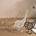 thumbnail image 3 of Nvzi Wire Iron Bird Figurine Metal Craft Ornament for Home Room Decor (White), 3 of 5