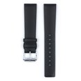 thumbnail image 4 of Hirsch Pure Caoutchouc Watch Strap - Black - L - 18mm - Silver Buckle - Natural Rubber, 4 of 10