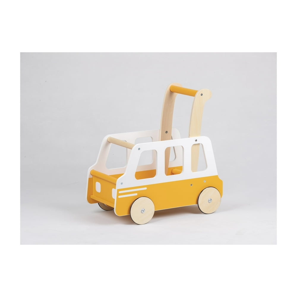 Moover Toys LINE Design Baby Doll Push Wooden School Bus