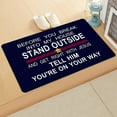 thumbnail image 4 of Carpet - Polyester Carpet - Door Mats Outdoor Welcome Doormats for Front Door Indoor Entrance Low Profile Non Slip Rubber Back Rugs for Floor Funny Welcome Ish Outside Entry Decor - 1X Door Mat, 4 of 6