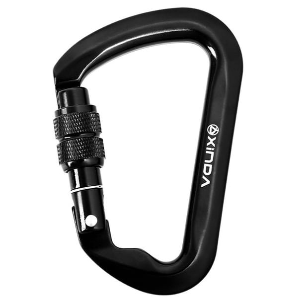 Bsvklp Mosquetón Escalada 30 KN para Escalada en Camping (tornillo Negro)