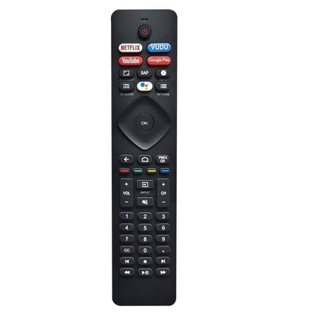 GJX Replacement Remote Control for Philips TV,Compatible with Multiple Models Durable and Portable Google TV Remote with APP NETFLIX VUDU YOUTUBE GOOGLE,Black
