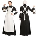 thumbnail image 1 of Disfraces de Halloween para mujer, disfraz de sirvienta de Halloween, disfraz de espectáculo, vestido largo de juego de rol de enfermera, 1 of 4