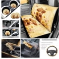 thumbnail image 5 of Uorisanigo Baby Cow Sunflower Automobile Front and Rear Cushion Covers Gear Lever Cover+Hand Brake Cover Steering Wheel Cover Pillowcase for Cars Water Coaster Protection 11 PCS, 5 of 7
