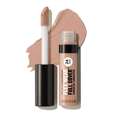 Revlon ColorStay Flex Wear Concealer, Full Coverage, 24HR Wear, 055 Latte, 0.34 fl oz