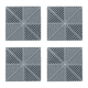thumbnail image 1 of Mantel individual plegable cuadrado de silicona creativo 4pcs - gris MFZFUKR CPB-DE-LYY1776-3, 1 of 5