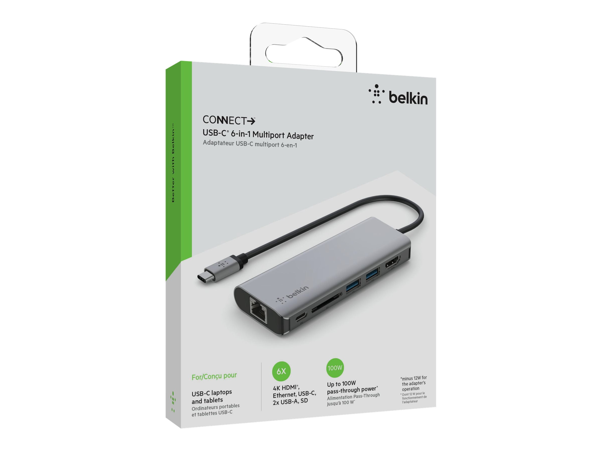 Belkin USB-C 6-in-1 Laptop Docking Station with 4K HDMI