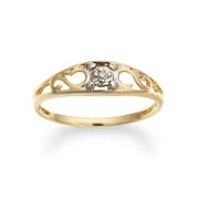 10kt Gold Diamond Baby Ring