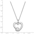 thumbnail image 4 of Solid 925 Sterling Silver CZ Cubic Zirconia Vintage Antiqued Mother Of The Groom 18in. Pendant Necklace Charm Chain 18", 4 of 5