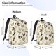 thumbnail image 2 of Disketp Chicken Cartoon print Canvas Backpack Lightweight Travel Daypack Student Rucksack Laptop Backpack-, 2 of 5