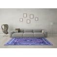 thumbnail image 3 of Ahgly Company Indoor Rectangle Medallion Blue Traditional Area Rugs, 4' x 6', 3 of 4