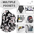 thumbnail image 6 of Yspwyqan Teen Girls Backpack, 17 Inch Lightweight School Bag, Multi-Pocket Fits 15.6 Laptop, Cute Cow Print Casual Daypack for Camping Back to School Gifts, 6 of 7