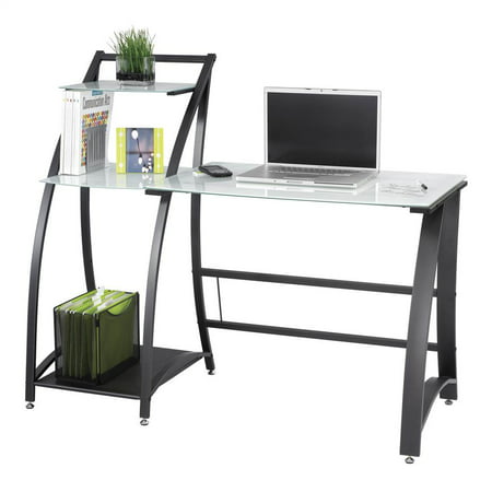 Xpressions Computer Workstation W Tempered Glass Laptop Desk