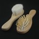 thumbnail image 2 of Baby Hair Brush and Comb Set Soft Natural Goat Hair Brush Infant Wooden Bath Shower Tool Girl Gift, 2 of 4