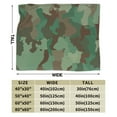 thumbnail image 4 of Green Camouflage Blanket, Fluffy Soft Cozy Blanket Flannel Plush Microfiber Couch Throw, Bedding, 40"x30", 4 of 7