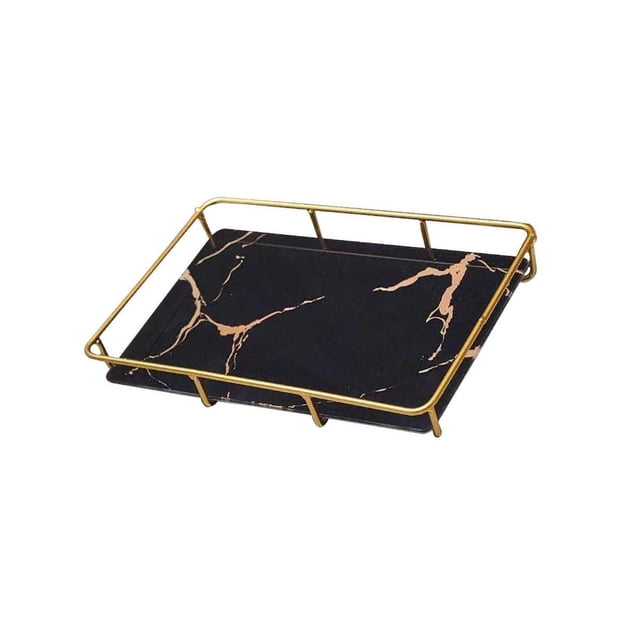 Matsuzay Caja de almacenamiento multicapa elegante y práctica para organización de perfumes y joyas. Organizadores de utensilios de cocina L Monocapa Negro